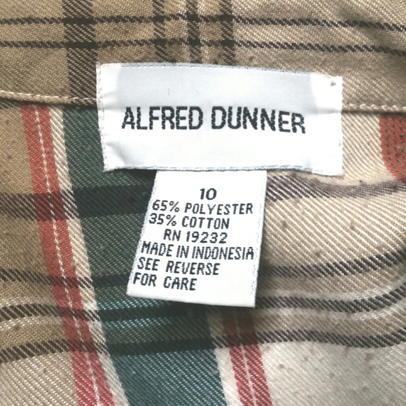 Alfred Dunner Womens Sz 10 Plaid Flannel LS Blouse - Picture 6 of 6